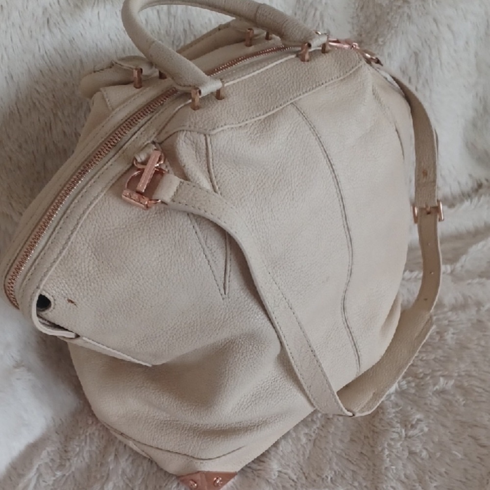 Alexander Wang Cream Backpack with Gold Accents | HB307
